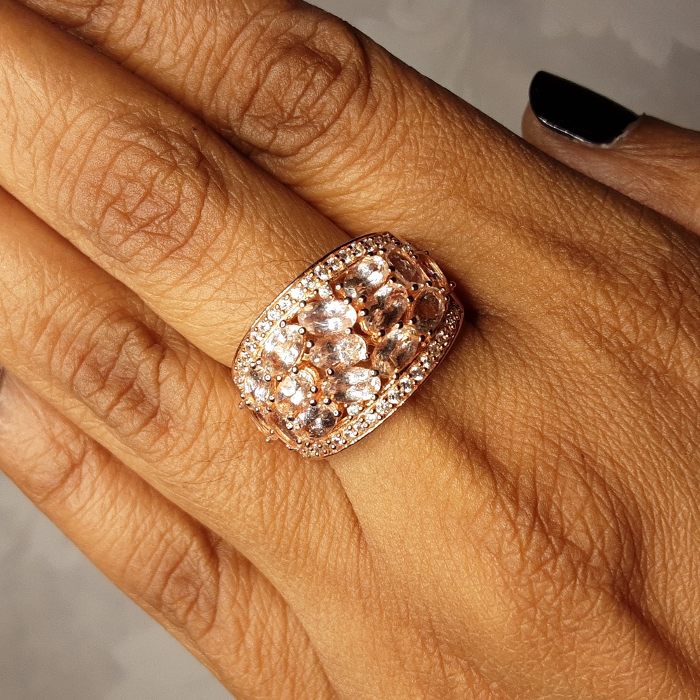 925 Morganite Ring. - Picture 6 of 8